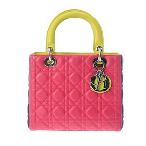 CHRISTIAN DIOR Lady Tricolor Pink Leather Handbag